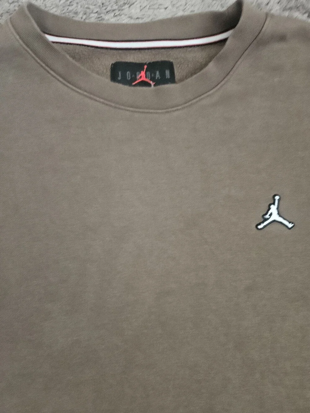 Jordan Mens Essentials Fleece Pullover Olive Brown‎ 3XL Sporty Comfy